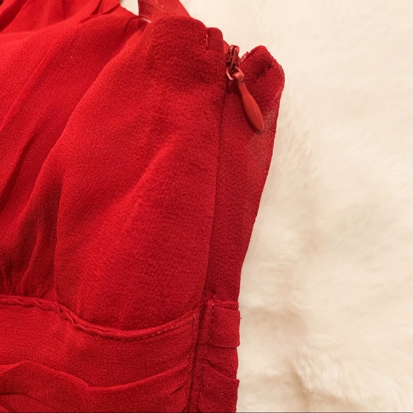 Red Halter Jonathan Martin Cocktail Dress Size 4 - Picture 8 of 8